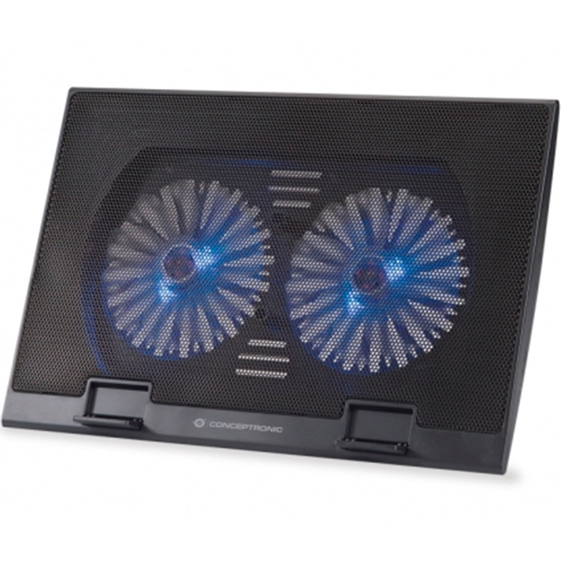 Base refrigeración Conceptronic para portátiles 2 ventiladores 125mm hasta 17 pulgadas