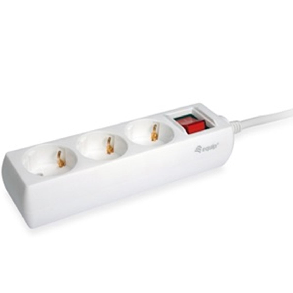 Regleta Equip con 3 tomas cable de red de 1.5 metros y boton de apagado encendido