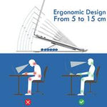 Soporte de mesa plegable de viaje Ewent ew1266 para ordenador portatil 10 - 15.6 pulgadas aleacion de aluminio