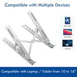 Soporte de mesa plegable de viaje Ewent ew1266 para ordenador portatil 10 - 15.6 pulgadas aleacion de aluminio