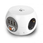 Regleta cubica Ewent ew3939 3 tomas shucko · 3 puertos USB · 1.5m