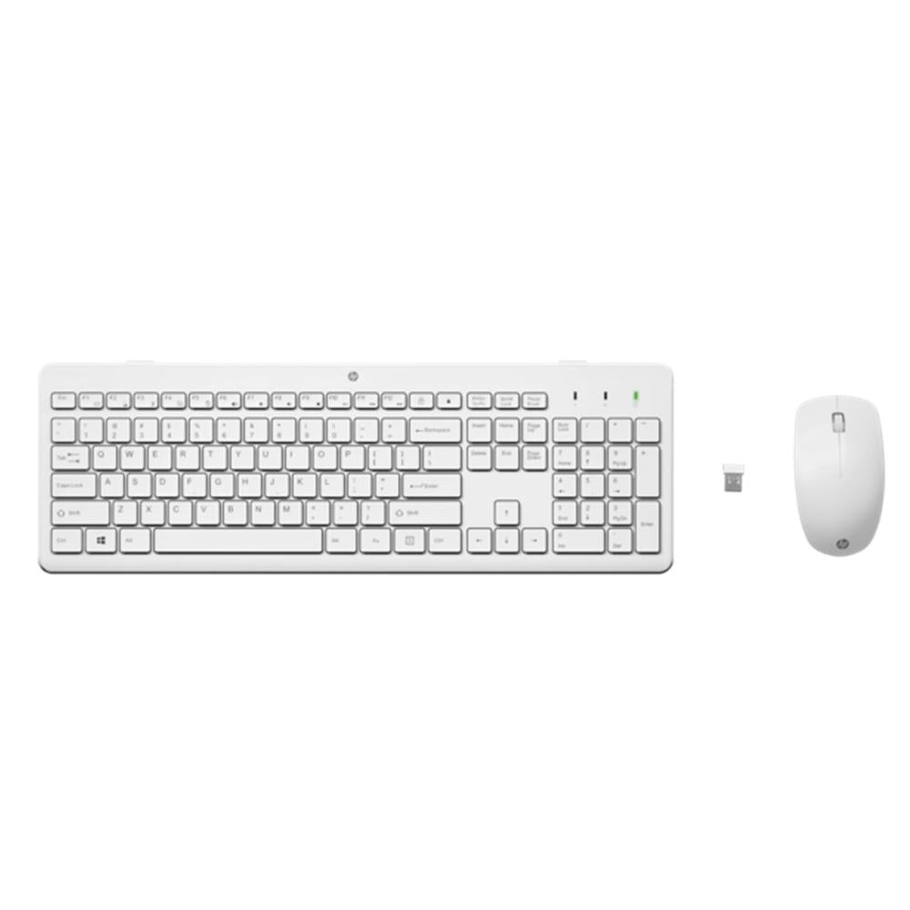 Teclado + ratón HP 230 wireless inalámbrico -  blanco