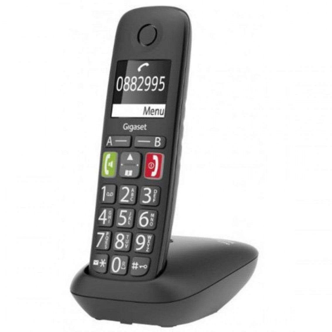 Teléfono fijo inalámbrico Gigaset e290 negro 150 numeros · 21 tonos