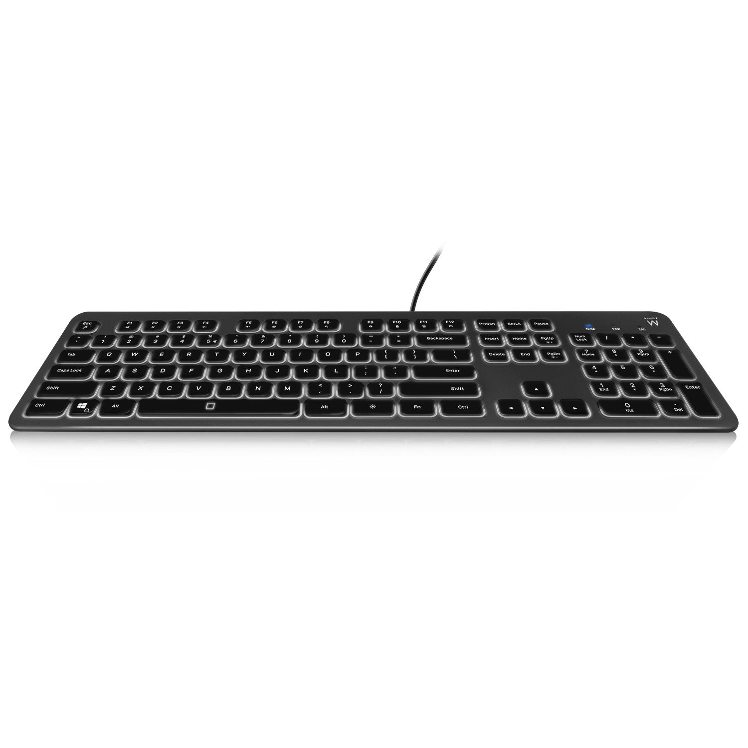 Teclado USB multimedia Ewent ew3269 con retroiluminación