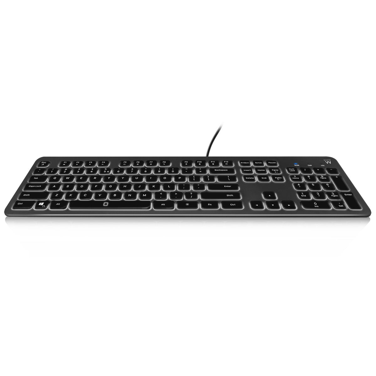 Teclado USB multimedia Ewent ew3269 con retroiluminacion