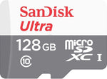Tarjeta memoria micro secure digital sd xc + adaptador sandisk - 128gb - clase 10 - sdxc - 100mb - s