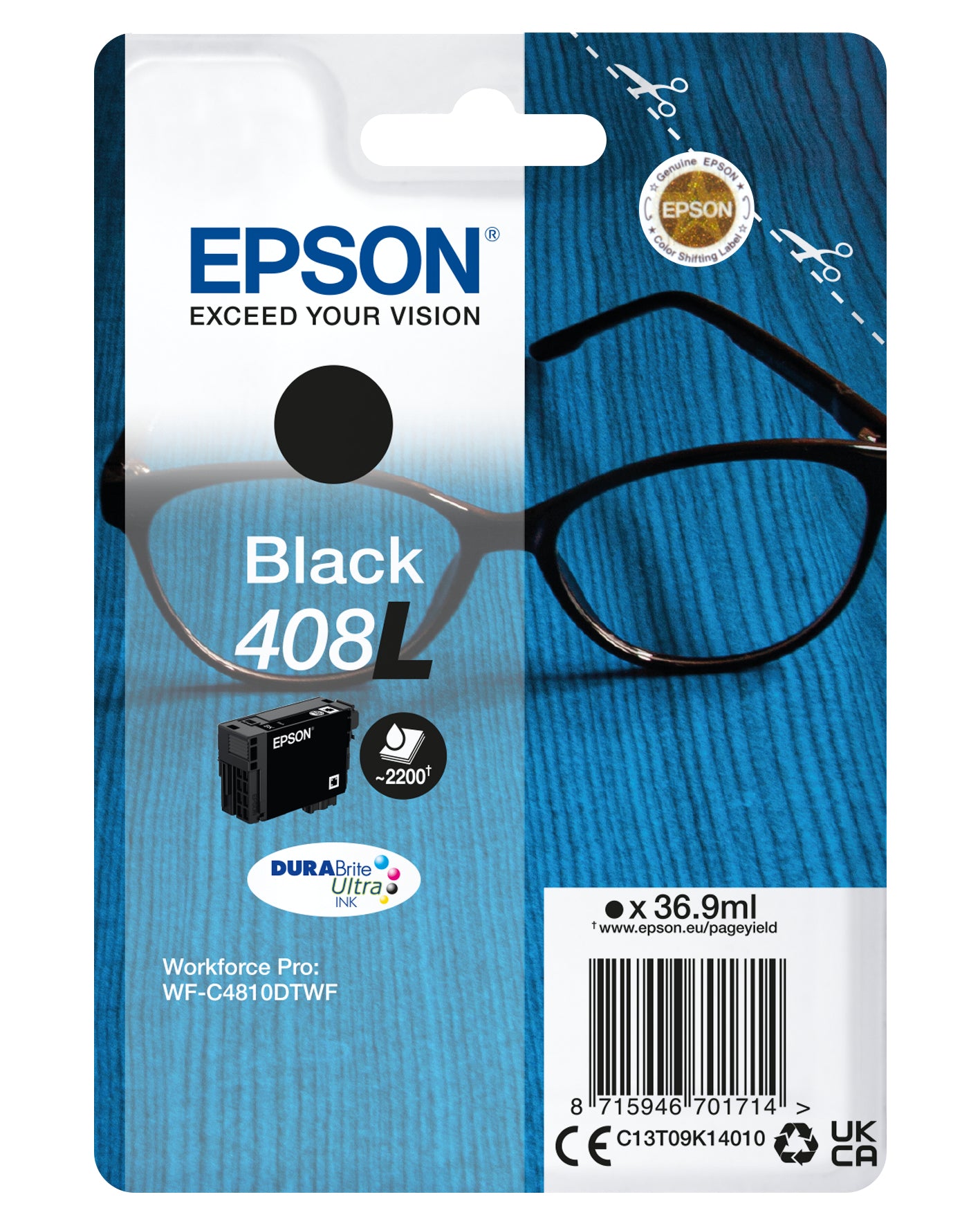 Cartucho tinta epson 408l negro durabrite