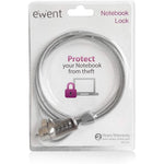 Cable de seguridad Ewent para portátil · kesington combinación de numeros 4 digitos · 1.5m
