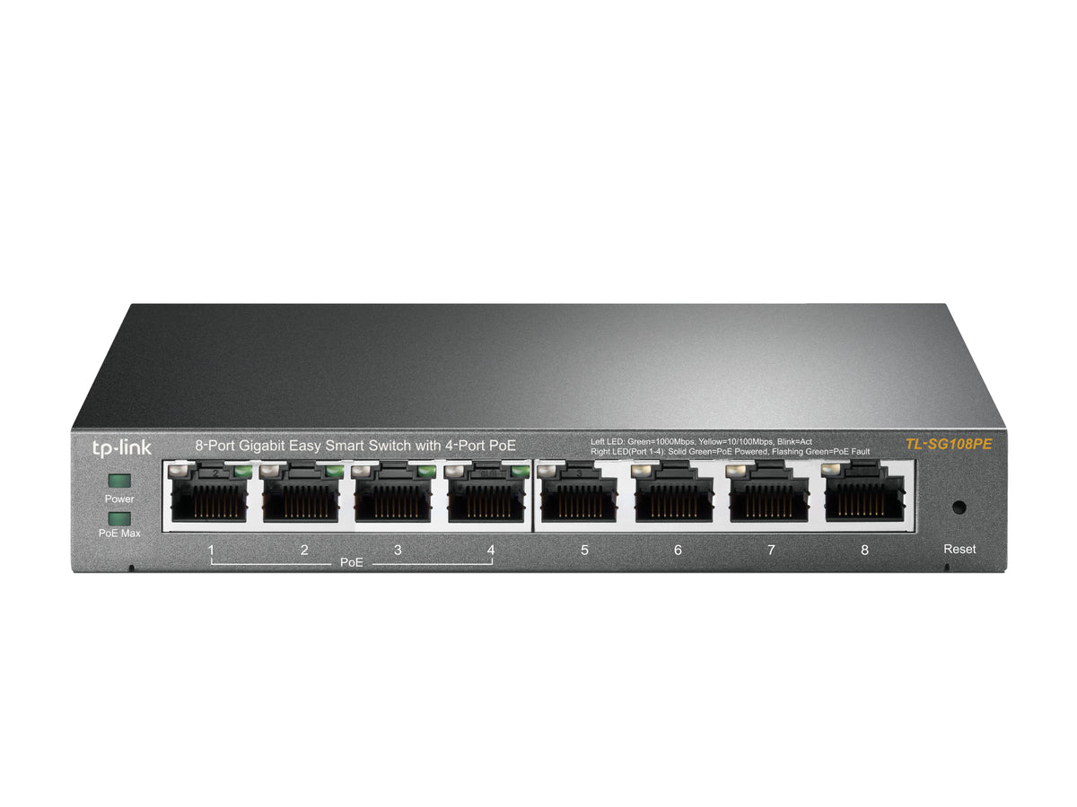 Switch 8 puertos tp - link tl - sg108pe easy