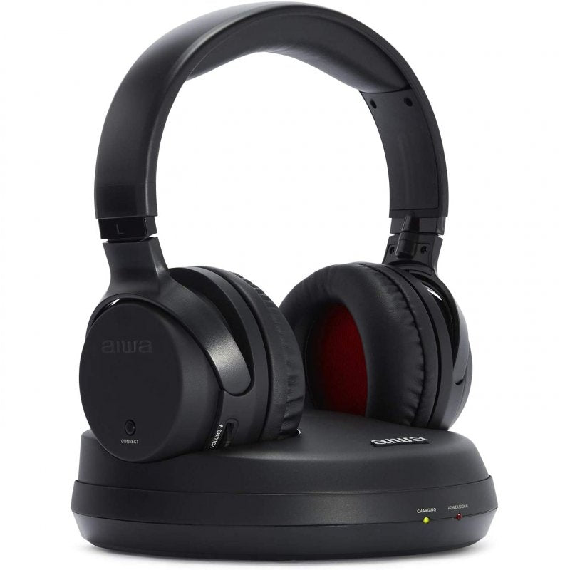 Auriculares inalámbricos aiwa whf - 880 negro + base de carga