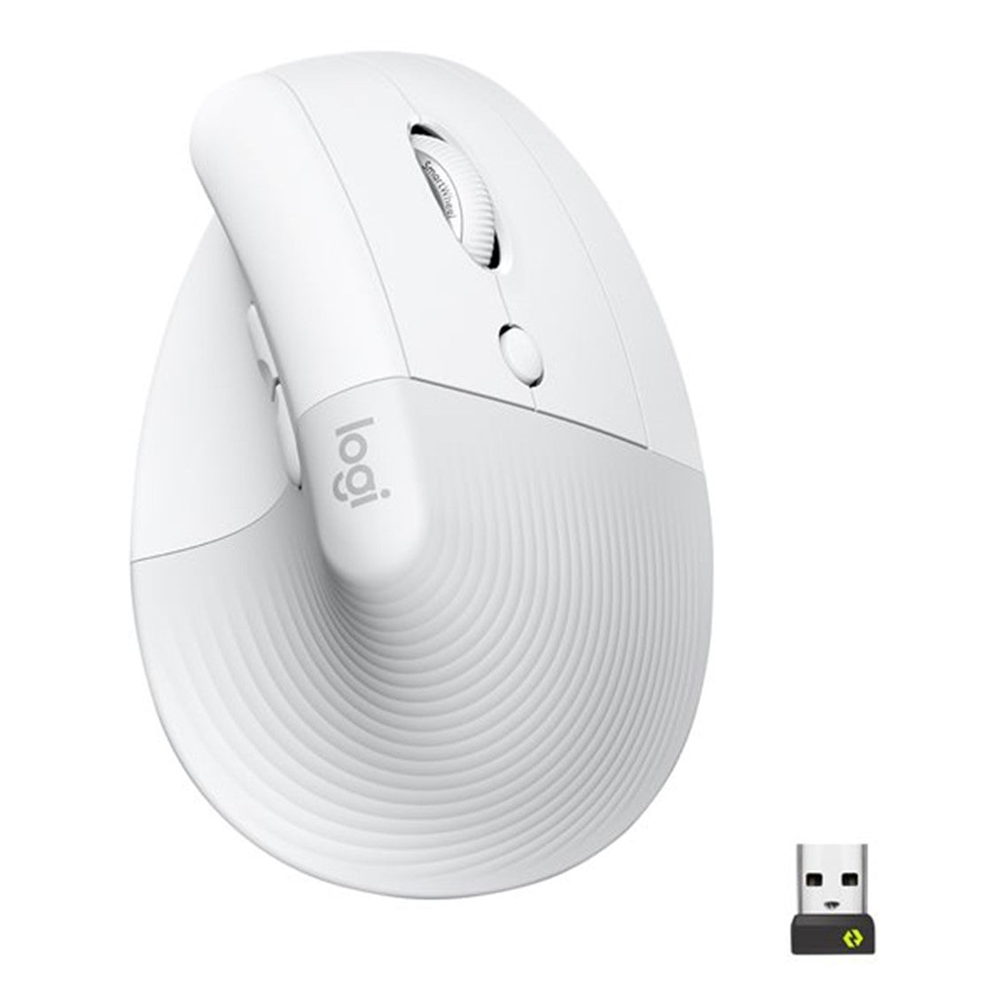 Mouse ratón vertical Logitech lift for business 6 botones 4000 dpi wireless inalámbrico blanco hueso