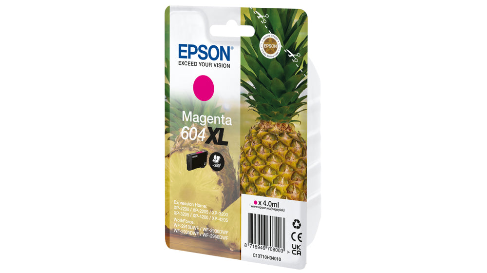 Cartucho Epson 604xl magenta c13t10h34010 xp2200 wf - 2910 piña
