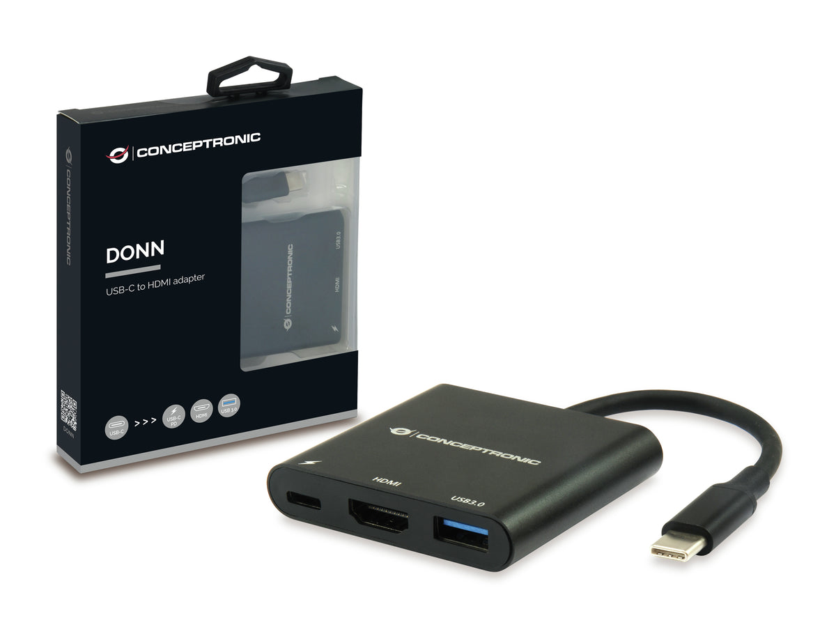 Adaptador Conceptronic usb tipo c a hdmi - usb 3.0 - usb tipo c