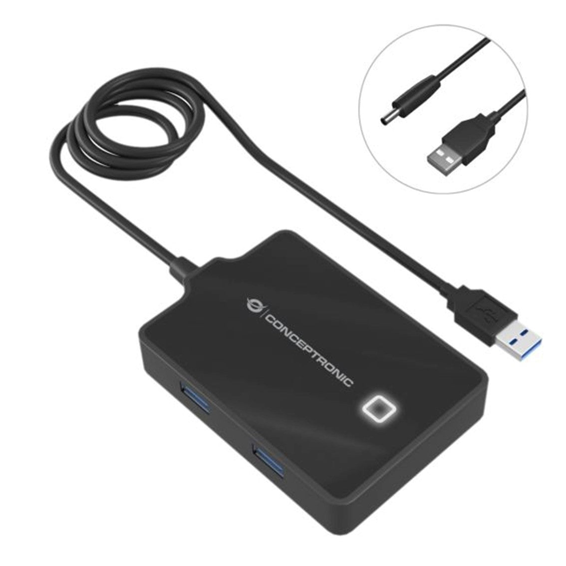 Hub USB 3.0 Conceptronic hubbies11b 4 puertos - cable 90cm