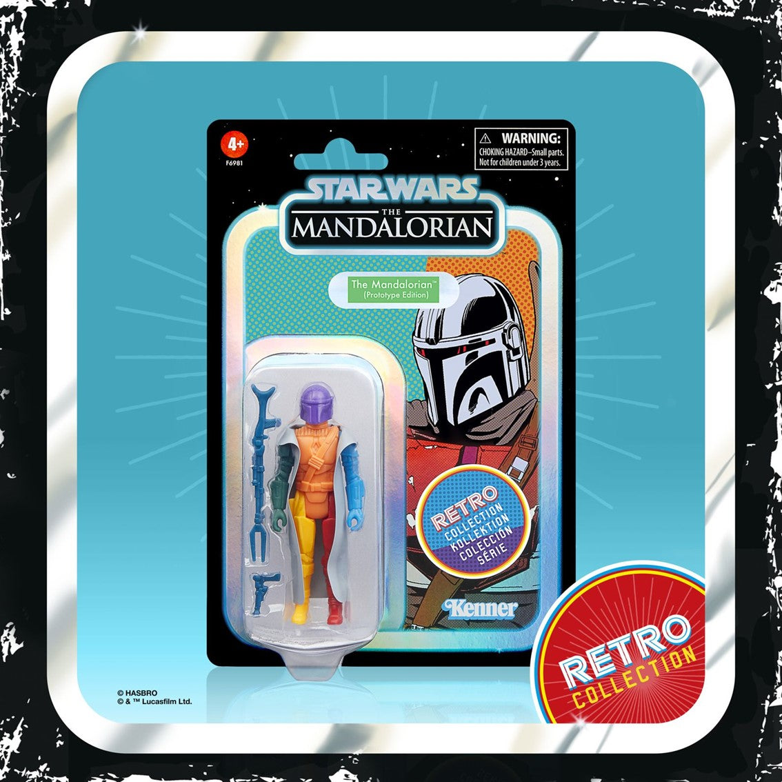 Figura Hasbro star wars retro prototype series · the mandalorian (modelo aleatorio)