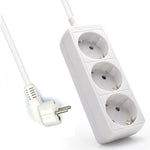 Regleta Ewent 3 tomas shucko y 1.5 metros de cable blanco