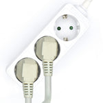 Regleta Ewent 3 tomas shucko y 1.5 metros de cable blanco