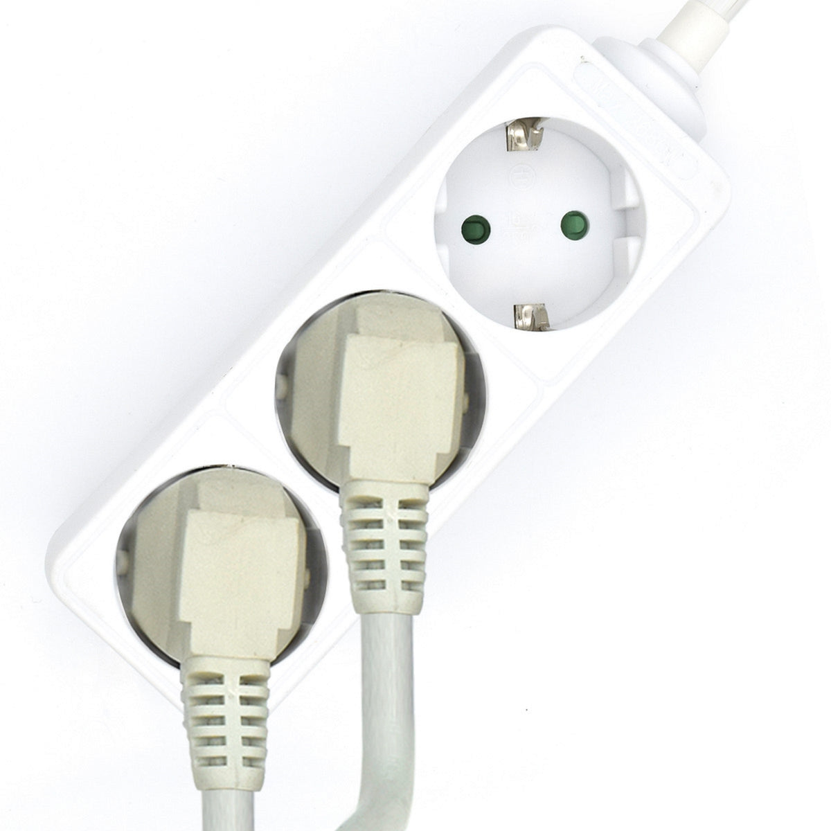Regleta Ewent 3 tomas shucko y 1.5 metros de cable blanco