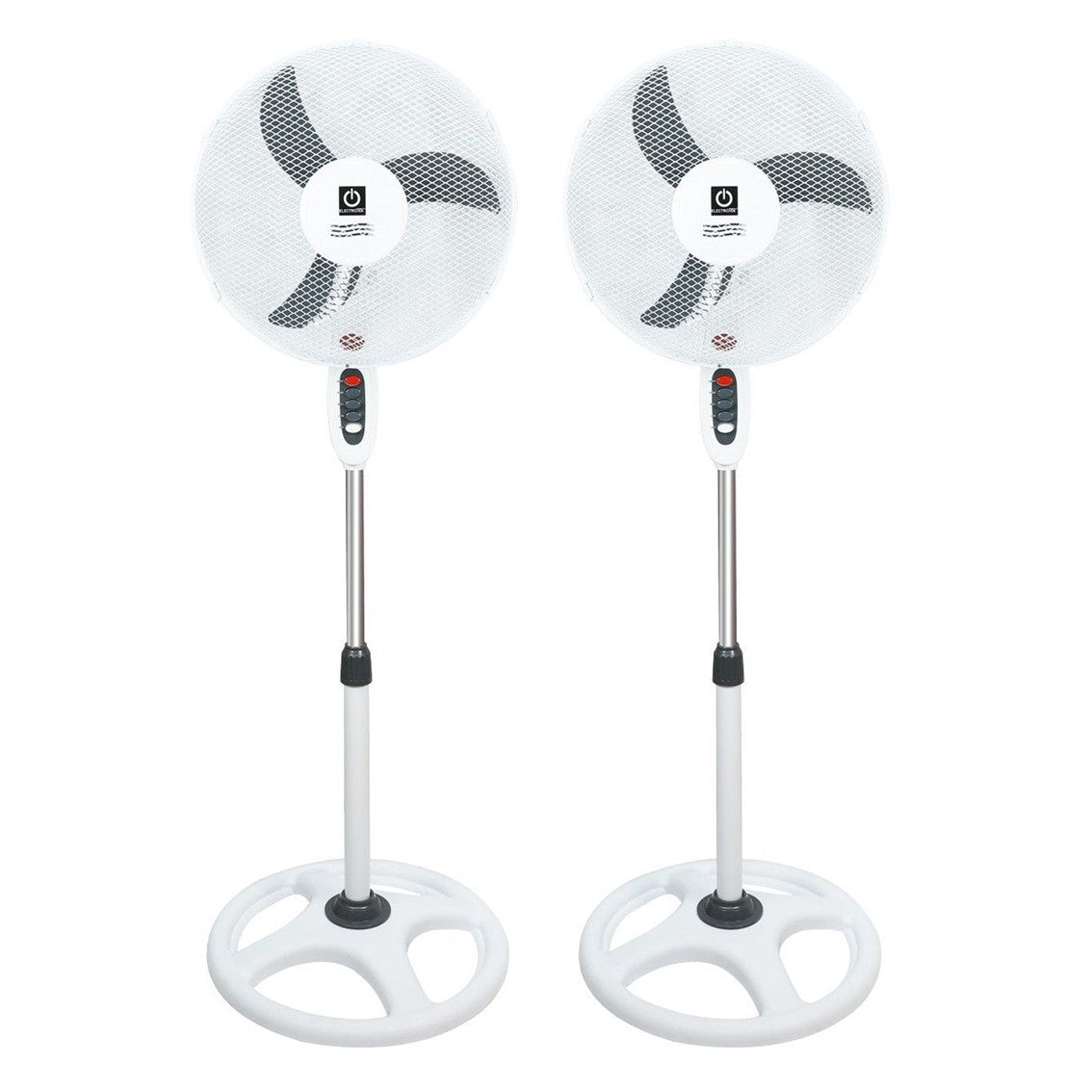 Ventilador de pie thulos et - f16sfv2 -  pack 2 40cm - regulable hasta 1.3m - 45w
