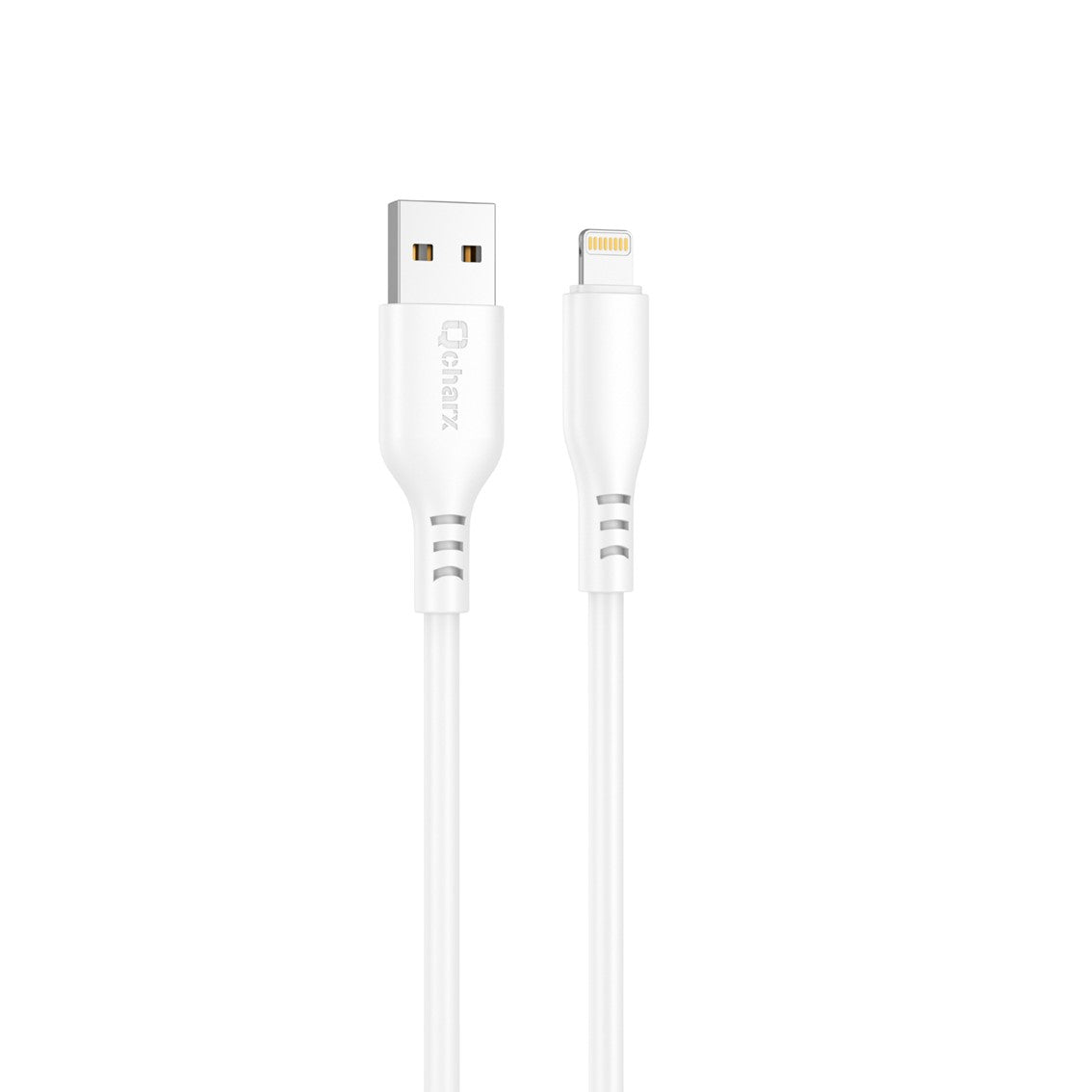 Cable qcharx tokyo USB a lightning 3a - 1 m - silicona blanco tacto suave