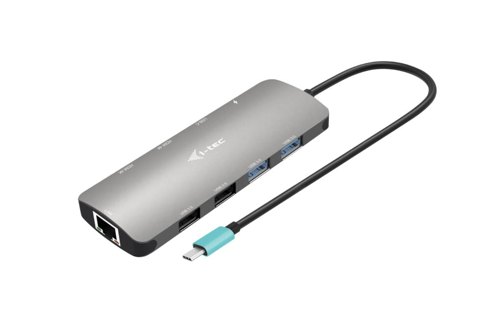 Nano docking station i - tec usb - c metal nano 2x display docking station + power delivery 100 w