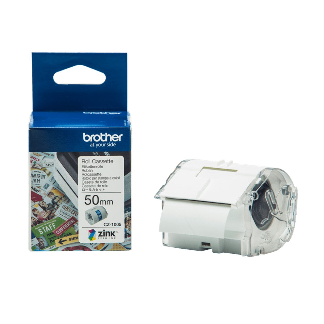 Etiquetas cinta continua Brother cz1005 50mm