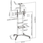Soporte de suelo Ewent ew1539 hasta 70 pulgadas max 50kg
