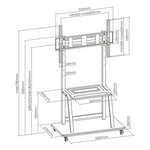 Soporte de suelo ewent ew1544 para tv hasta 100 pulgadas carga maxima 150kg
