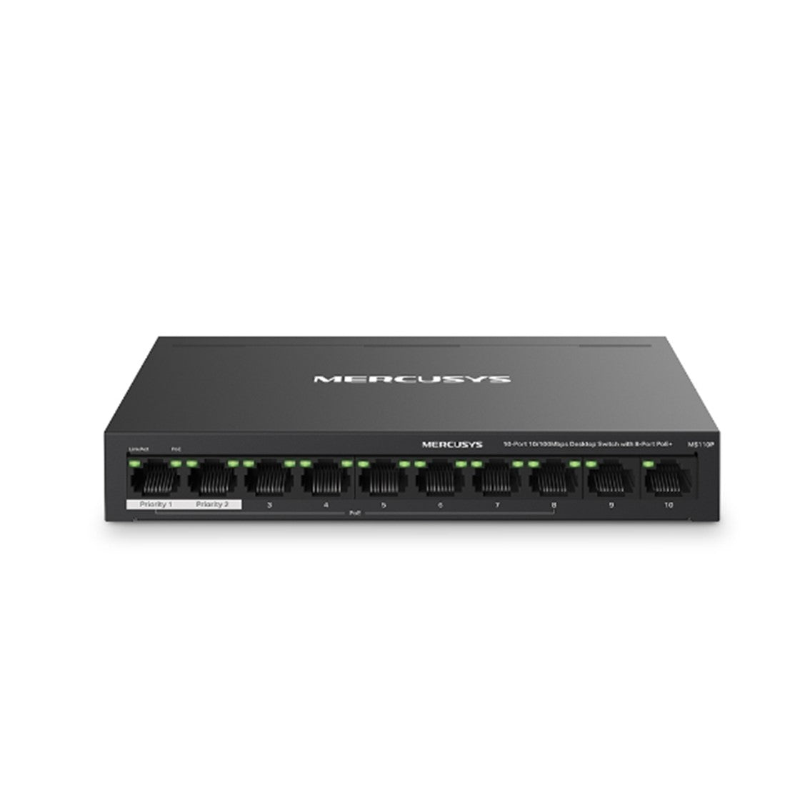 Switch mercusys ms110p 10 puertos 10