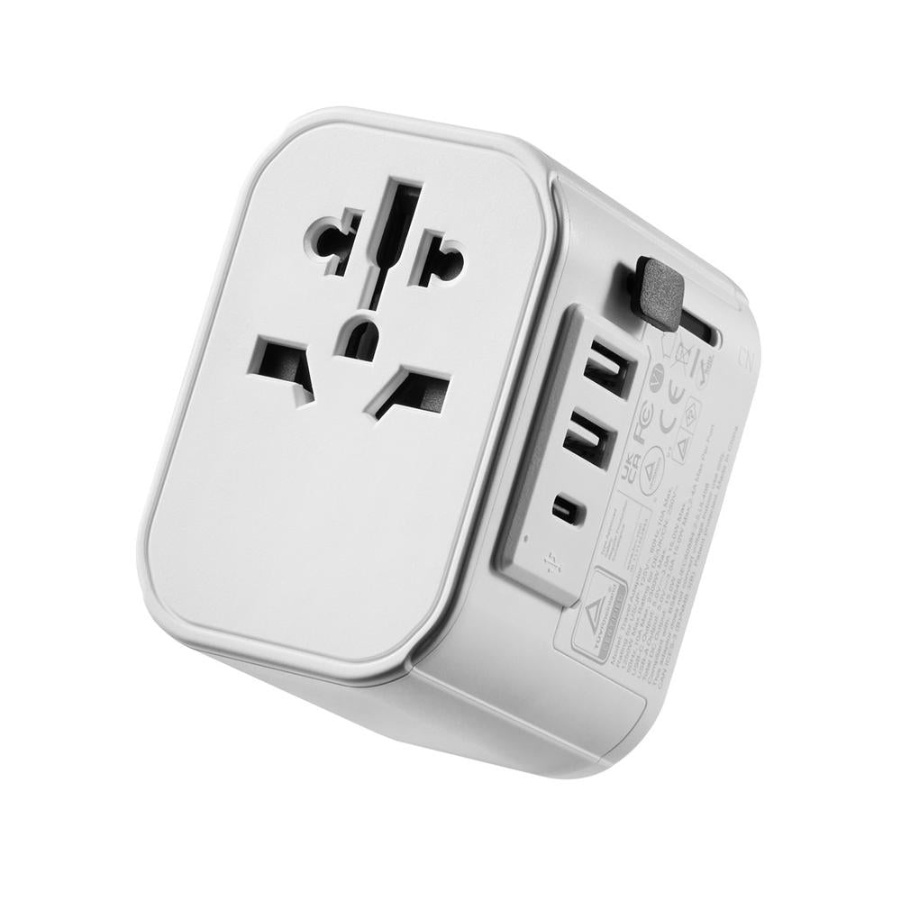 Enchufe universal viaje Ewent ew1475 ue - usa - uk - aus - china 2 x usb - 1 x usb tipo c