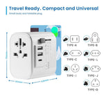 Enchufe universal viaje Ewent ew1475 ue - usa - uk - aus - china 2 x usb - 1 x usb tipo c