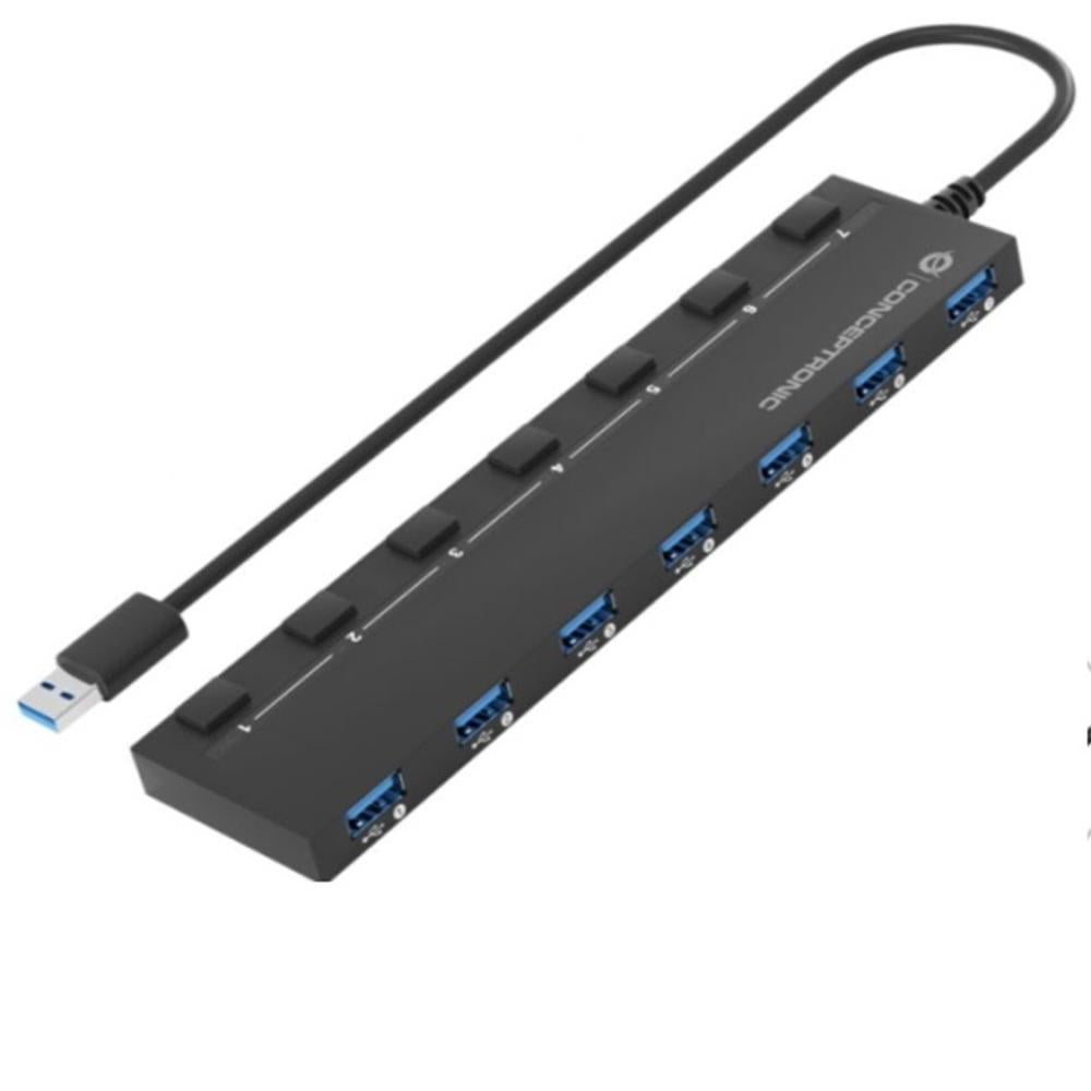 Hub USB 3.2 Conceptronic hubbies19bp 7 puertos