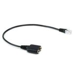 Cable rj9 a 2 x jack 3.5mm Equip macho - hembra 0.25m