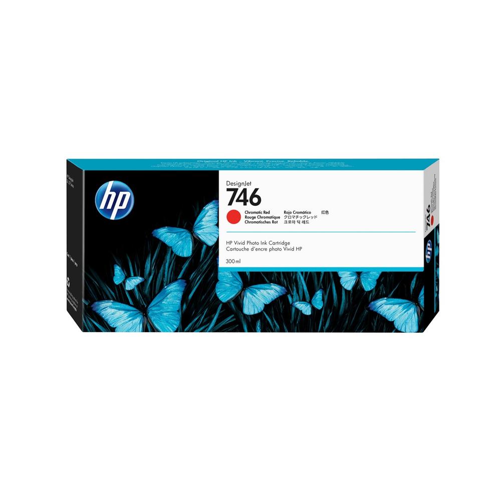 Cartucho tinta HP designjet 746 de 300 ml roja cromática