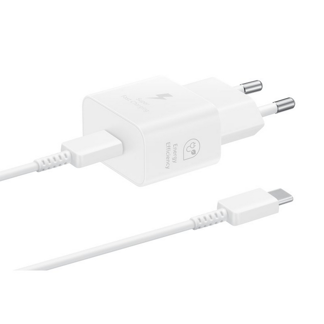 Cargador Samsung ep - t2510xwegeu USB tipo c blanco 25w cable incluido