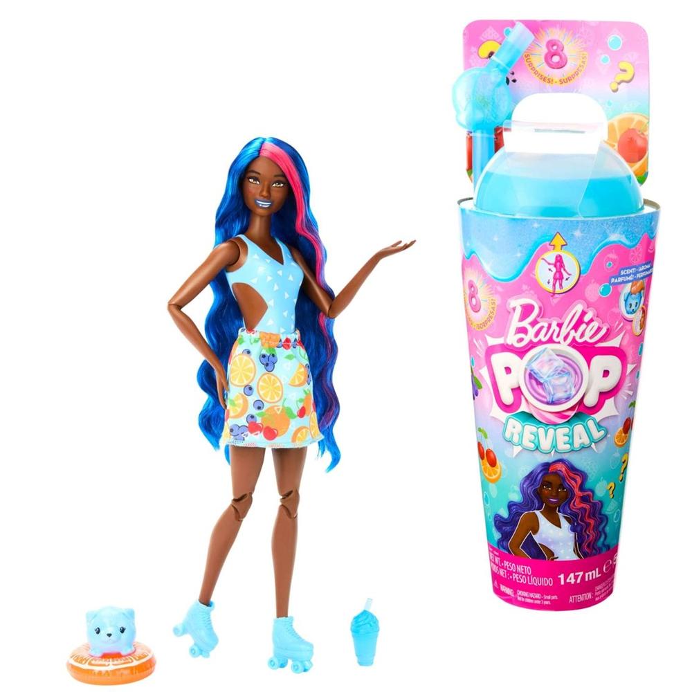 Muñeca barbie pop reveal Mattel aroma de frutas ponche de frutas