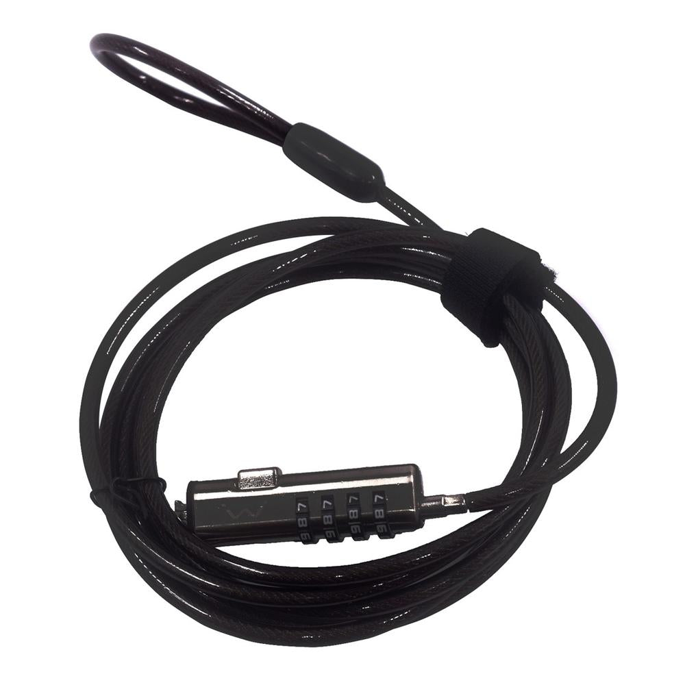 Cable de seguridad Ewent para portátil · combinación 4 digitos 1.8m
