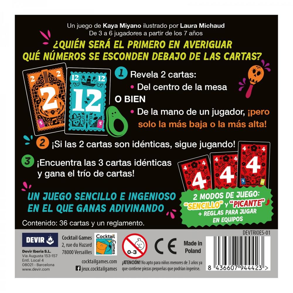 Juego mesa trio