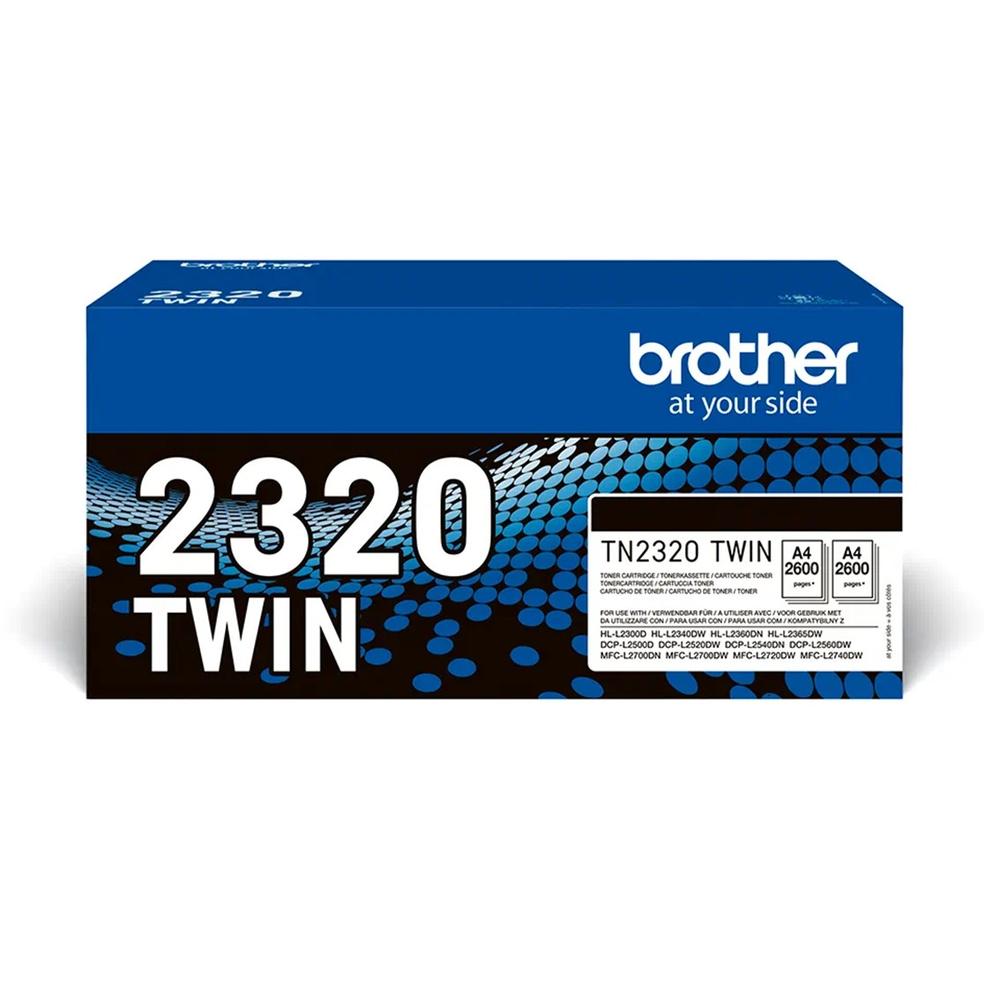 Pack toner Brother tn2320twin negro 2uds