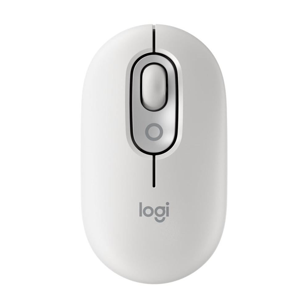 Ratón inalámbrico Logitech pop mouse blanco