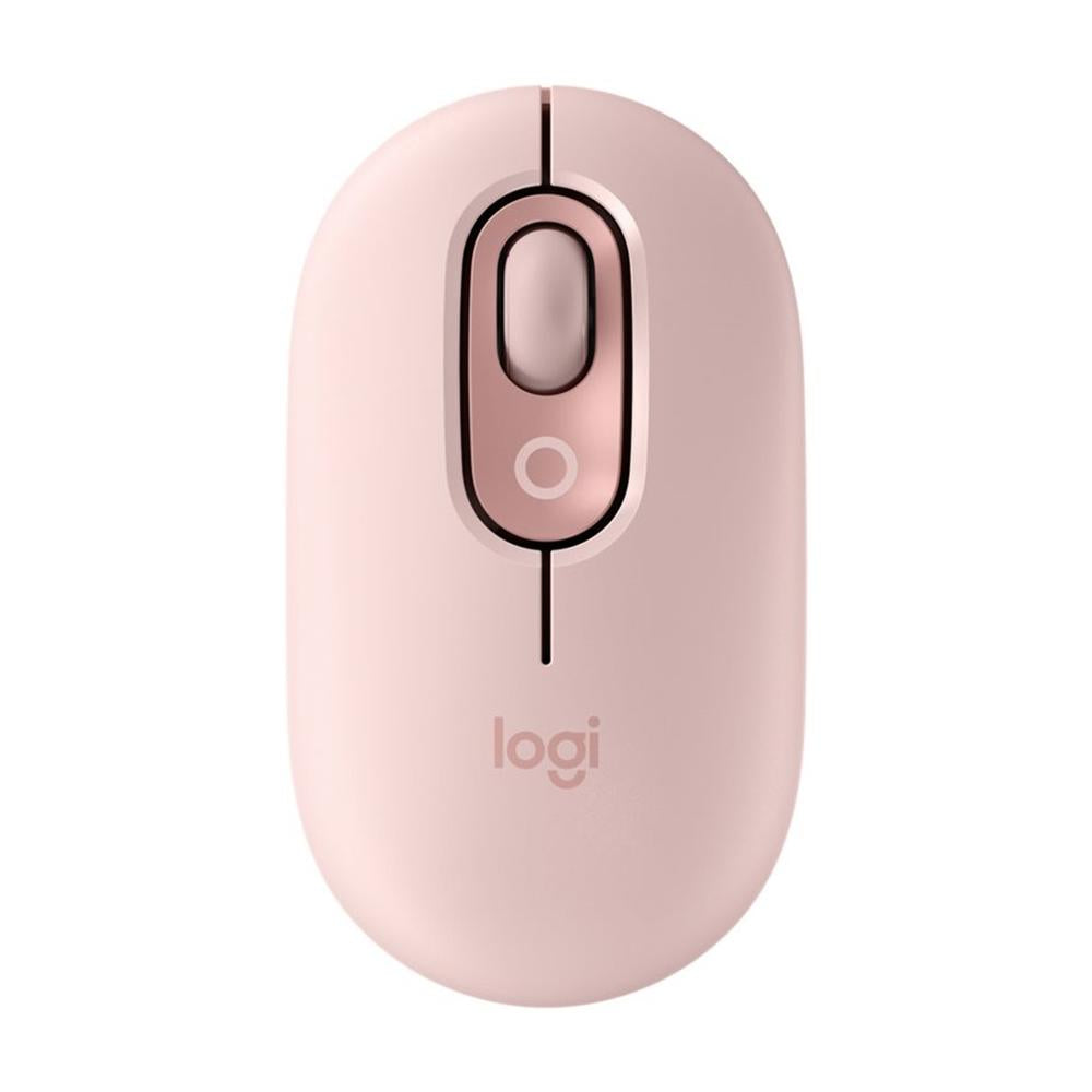 Ratón inalámbrico Logitech pop mouse rosa