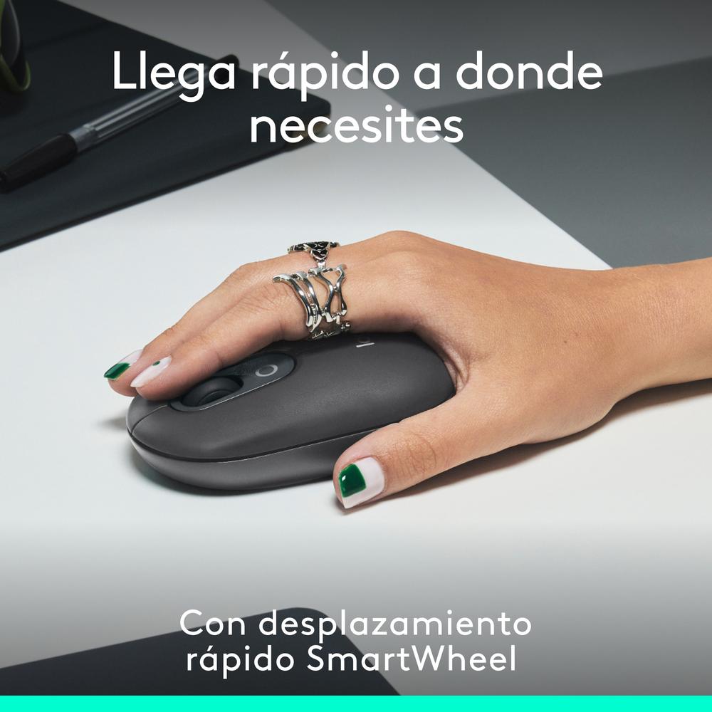 Ratón inalámbrico Logitech pop mouse grafito