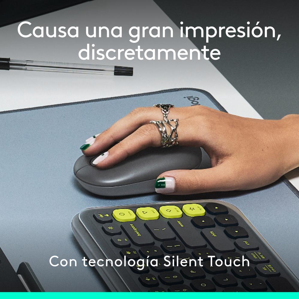Ratón inalámbrico Logitech pop mouse grafito