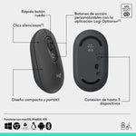Ratón inalámbrico Logitech pop mouse grafito