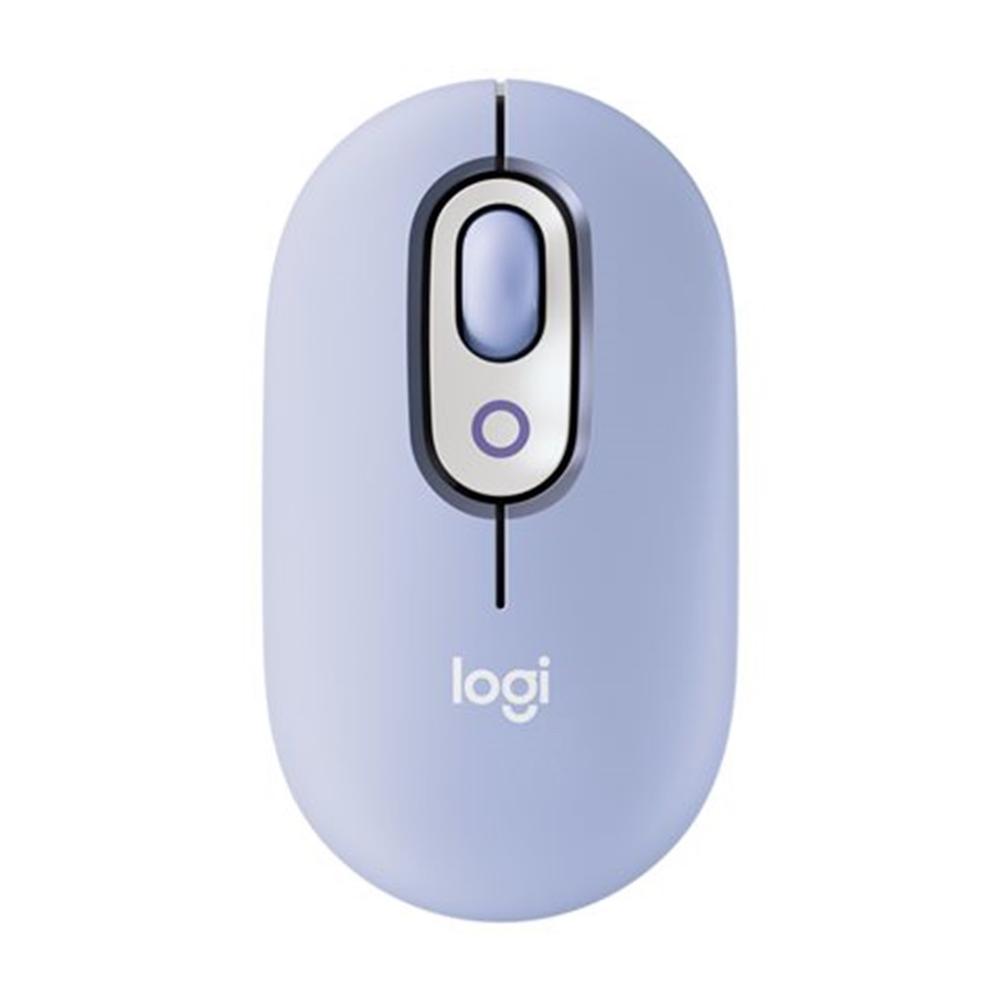 Ratón inalámbrico Logitech pop mouse lila