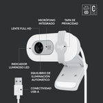 Webcam logitech brio 100 blanco full hd -  usb
