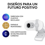 Webcam logitech brio 100 blanco full hd -  usb