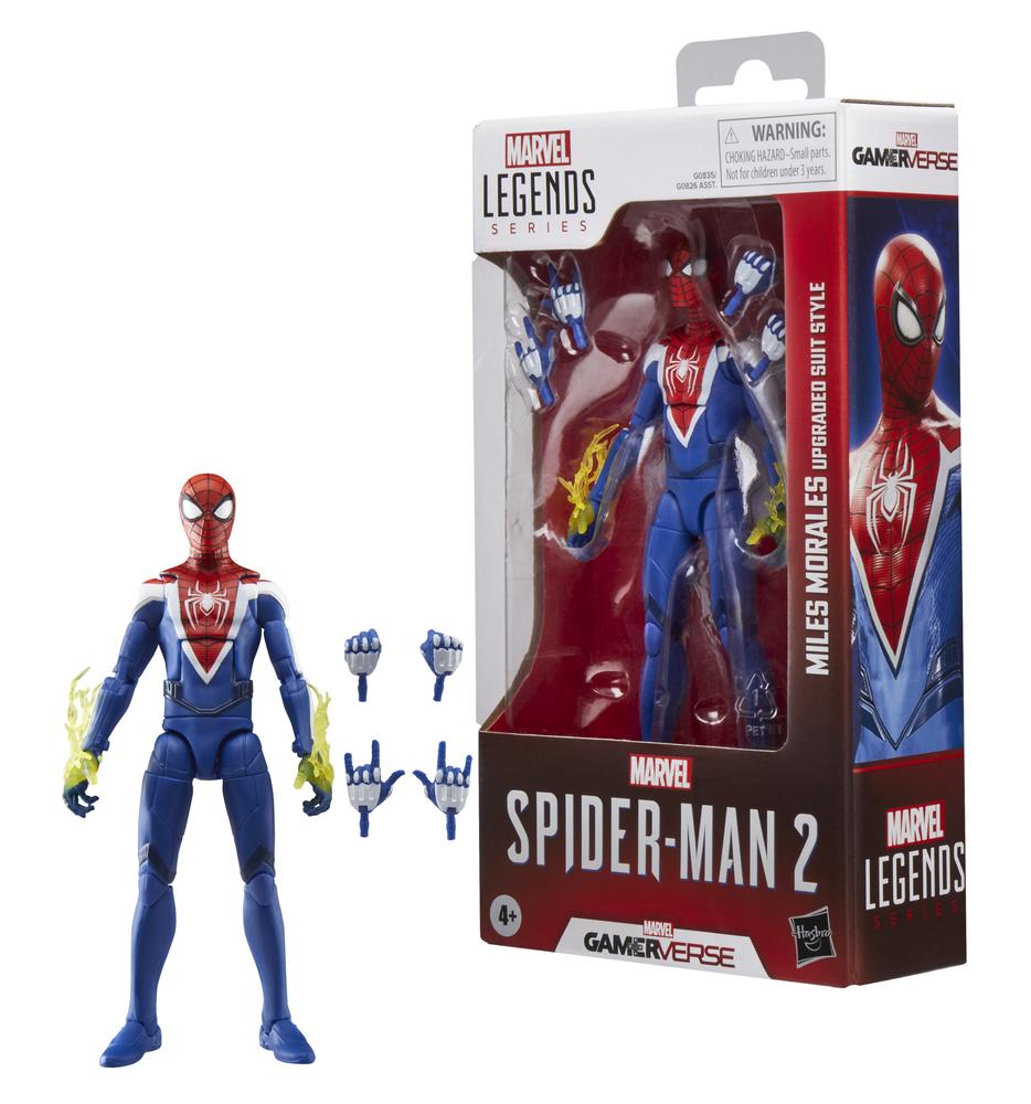 Figura hasbro marvel legends series spider - man 2 miles morales (upgraded suit style)