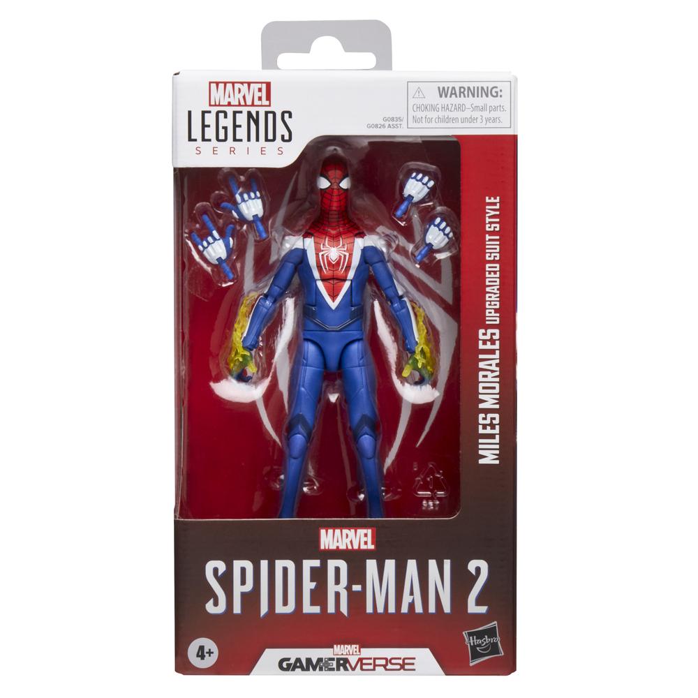 Figura hasbro marvel legends series spider - man 2 miles morales (upgraded suit style)