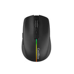 Mouse ratón Coolbox gaming w01 negro 1600 dpi inalámbrico recargable
